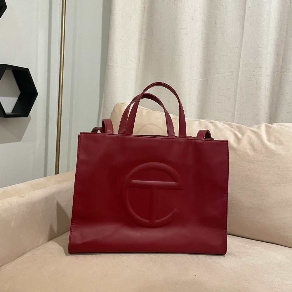 TELFAR - Oxblood Medium Shopping Bag